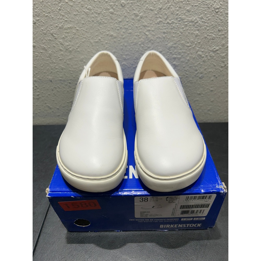 Birkenstock Oswego Leather White EU 38 US L7 M5 Womens